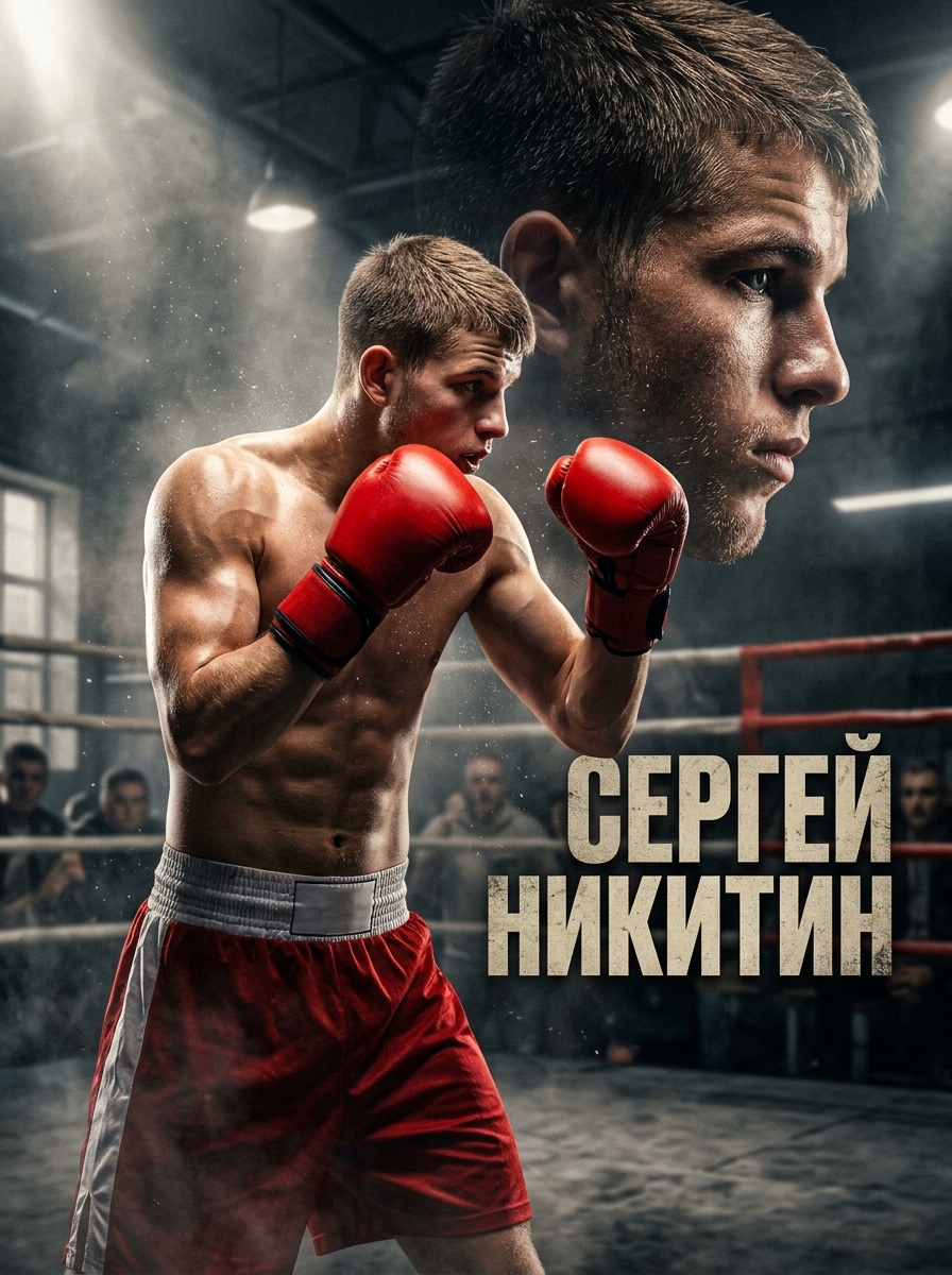 Путь бойца: кинематографичный постер юного боксера